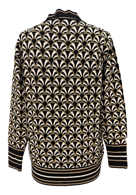 Patterned jersey with lurex weave GAI MATTIOLO | sweaters | LV0294NERO